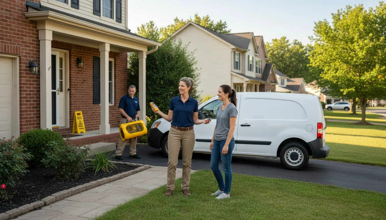 Residential water damage restoration in Troy, MO